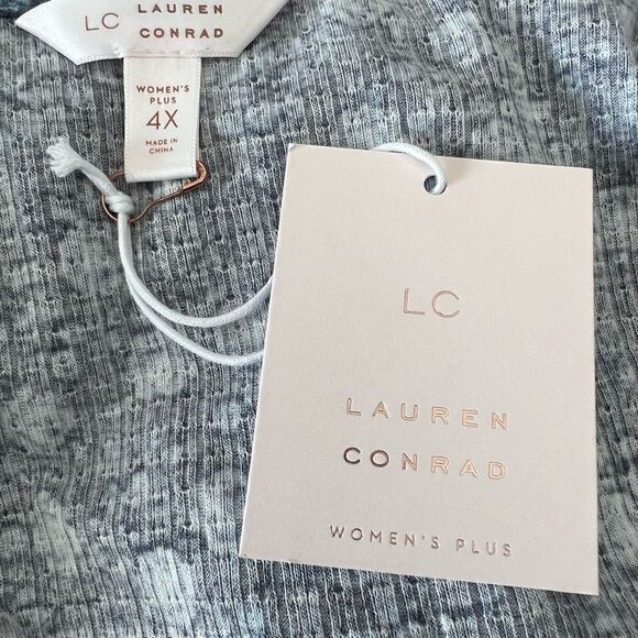 NWT Lauren Conrad Blue Cottagecore Foral Puff Sleeve Top - 4X - Picture 8 of 11